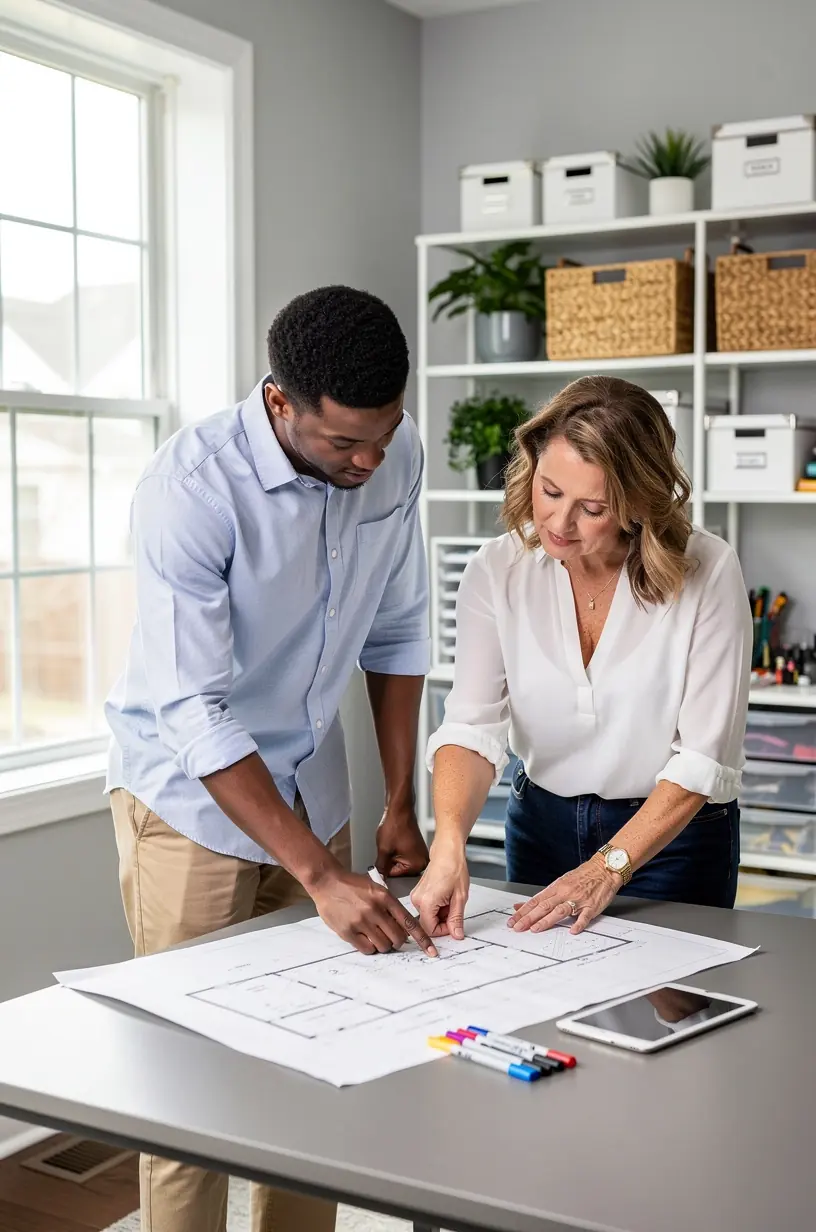 Functional home layout planning and organization strategies.